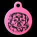 Pekingese Engraved 31mm Large Round Pet Dog ID Tag